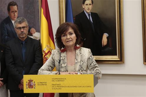 Calvo asegura que el Gobierno no tiene sobre la mesa el 155