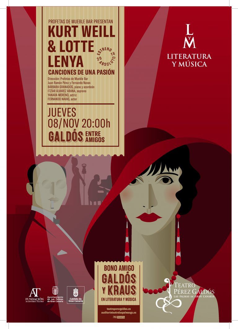 GRAN CANARIA: Profetas de Mueble Bar lleva el 8 de noviembre al Pérez Galdós la pasión amorosa entre Kurt Weill y su musa Lotte Lenya en tiempos del nazismo