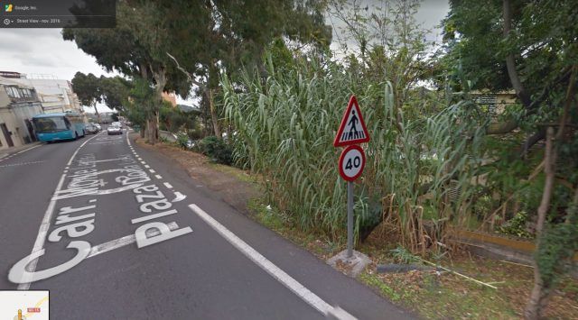Zona cercana a Plaza Dña Luisa donde iría la marquesina (Sta Brígida)