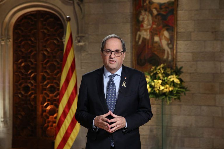Torra anuncia un adelanto electoral en Cataluña una vez que se aprueben los presupuestos