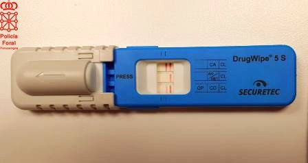 Un conductor da positivo en Navarra en todas las drogas que analiza el test