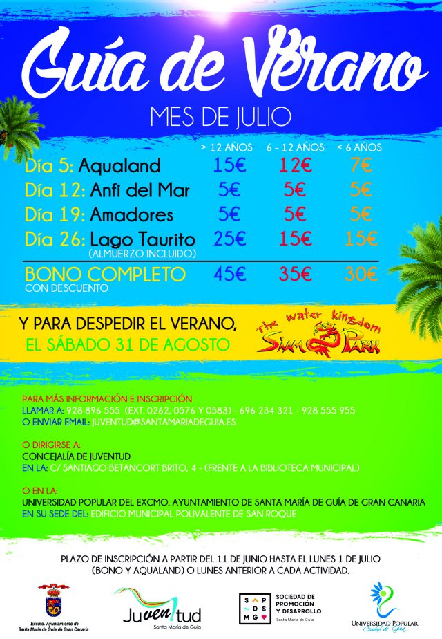 CARTEL SALIDAS VERANIEGAS