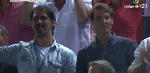 El chapuzón de Rudy, la alegría de Nadal y la celebración de Nash por el ascenso del Mallorca 1 Nadal 1