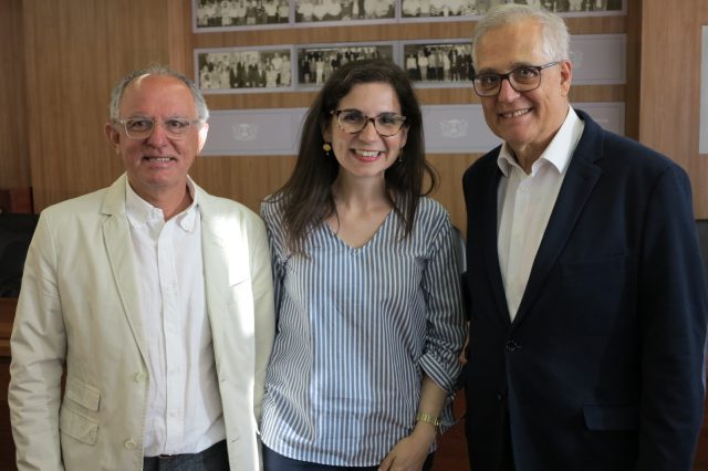 De izq a dcha, Florentino Paredes, Saray Cruz y José Antonio Samper
