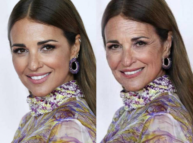 Así son algunos de nuestros famosos envejecidos con 'FaceApp' 25 f paula