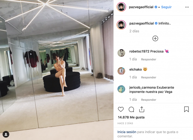 &Quot;Infinito&Quot;: El Atrevido Posado De Paz Vega En Instagram 1 Captura De Pantalla 2019 08 01 A Las 10.21.51