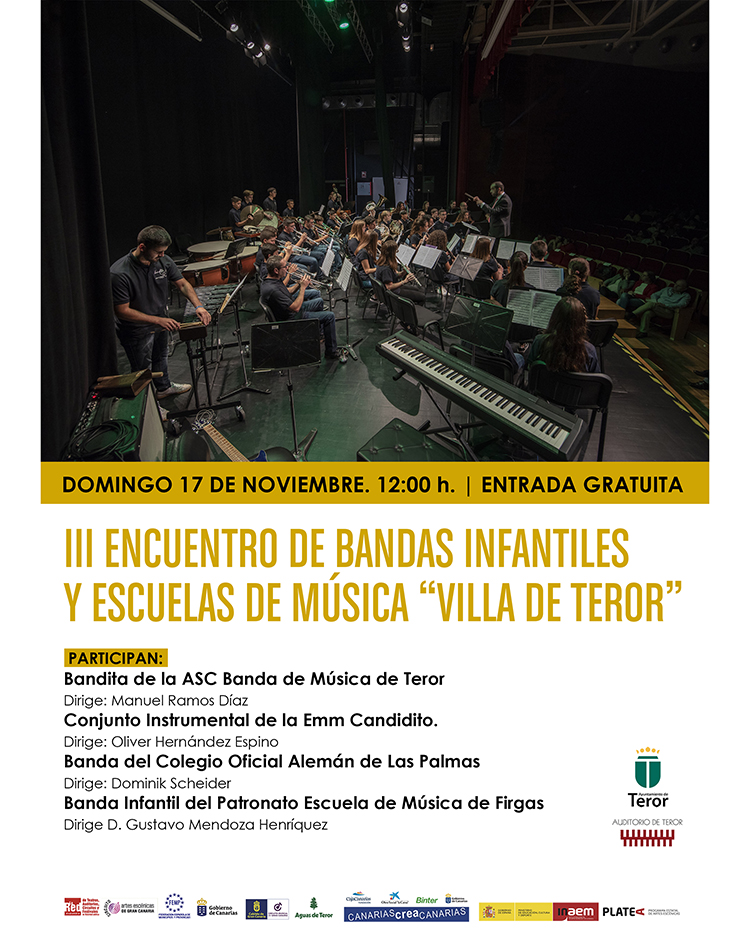 Teror acoge este domingo el 3º Encuentro de Bandas Infantiles y Escuelas de Música