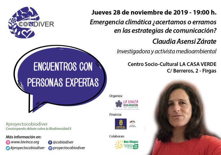 Claudia Asensi protagonista de la tercera sesión de los «III Encuentros con personas expertas», en Firgas