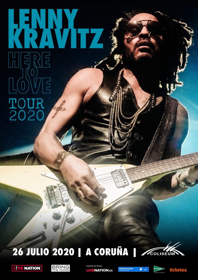 Lenny Kravitz A Coruña Coliseum 2020 Poster