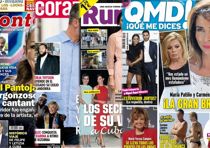 Kiosco rosa: así vienen las portadas de las revistas del corazón