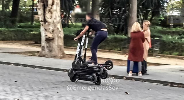 seis patinetes a la vez