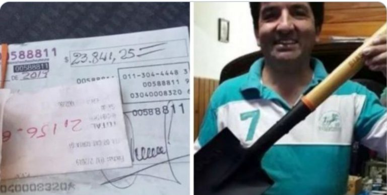 Encuentra y devuelve un cheque al portador de más de 30.000 euros y le premian con… ¡una pala!