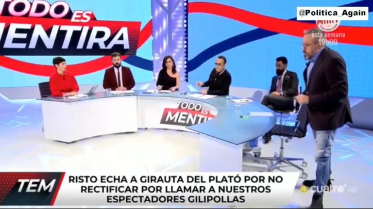 Polémica: Risto pide perdón a Juan Carlos Girauta tras expulsarle del plató de ‘Todo es Mentira’