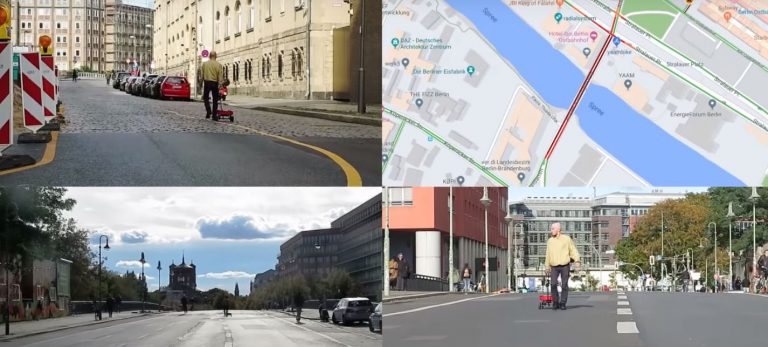 Un hombre ‘trolea’ a Google Maps utilizando una carretilla y 99 teléfonos