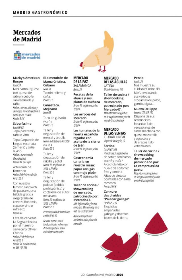 Programa Gastro Festival Madrid 1