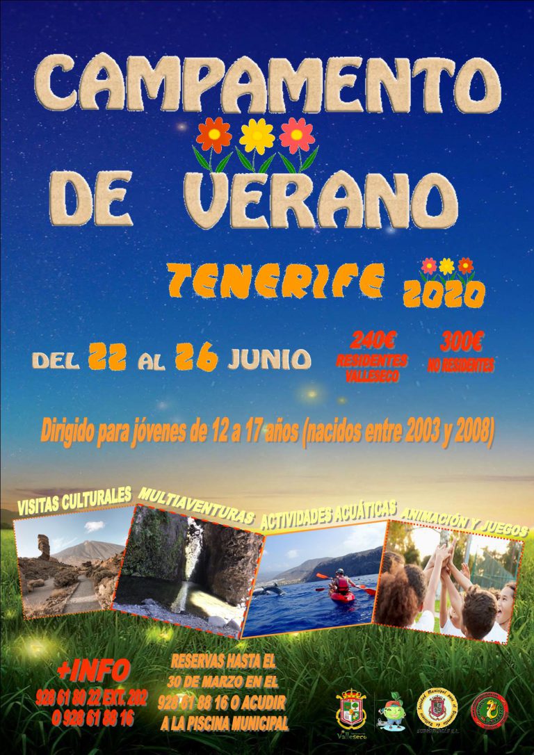 Los jóvenes de Valleseco se van de campamento a la isla de Tenerife