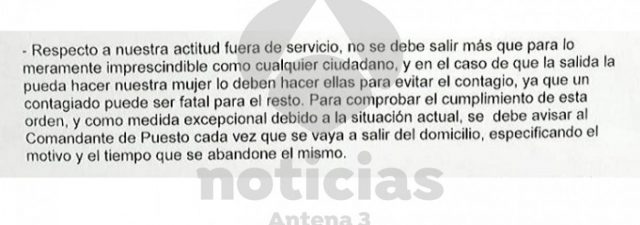 Aviso Guardia Civil