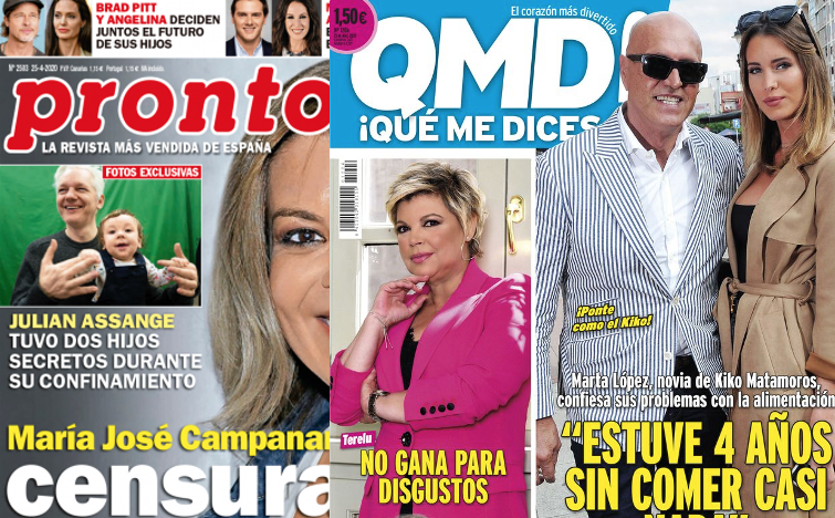 Kiosco rosa: portadas de las revistas del corazón