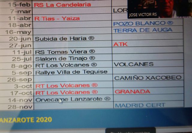 Calendario Estimado Lanzarote