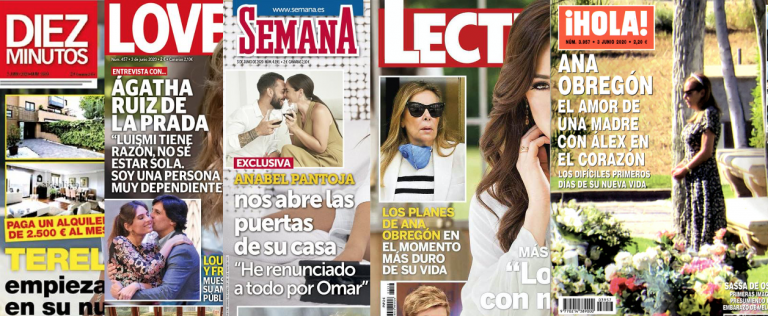 Kiosco rosa: portadas de las revistas del corazón