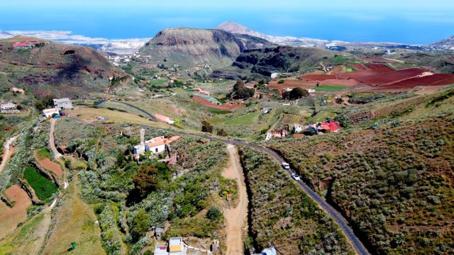 Vista aérea del pago de Alguacilejos, en las medianías del municipio