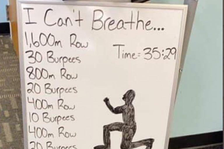 «No puedo respirar»: la polémica tabla de ejercicios de un gimnasio en honor a George Floyd