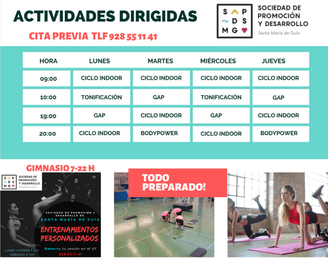 CARTEL ACTIVIDADES DIRIGIDAS