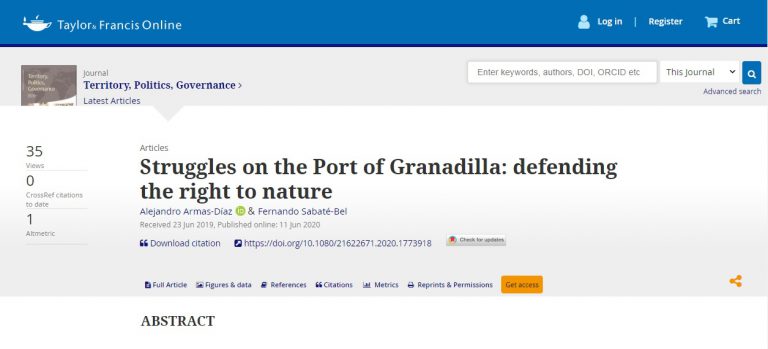 Investigadores de la ULL y de Leipzig analizan los efectos de la construcción del puerto de Granadilla