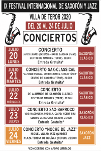 15 Conciertos Teror Saxofon Jazz