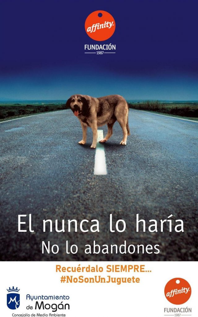 Cartel campaña contra el abandono animal de Mogán