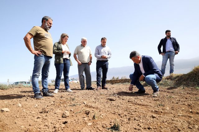 Visita realizada en febrero a zonas afectadas por el temporal de viento