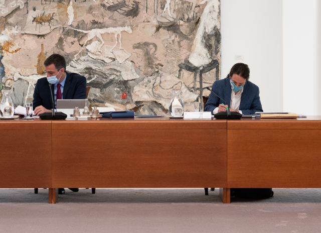 sanchez iglesias moncloa consejo de ministros