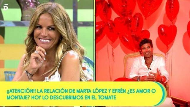 Marta Lopez Y Efren Reyero En Salvame Mediaset Espana