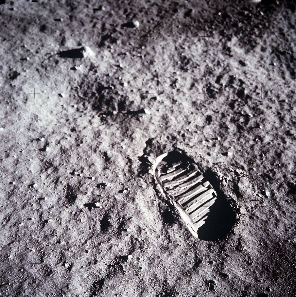 la huella de los astronautas
