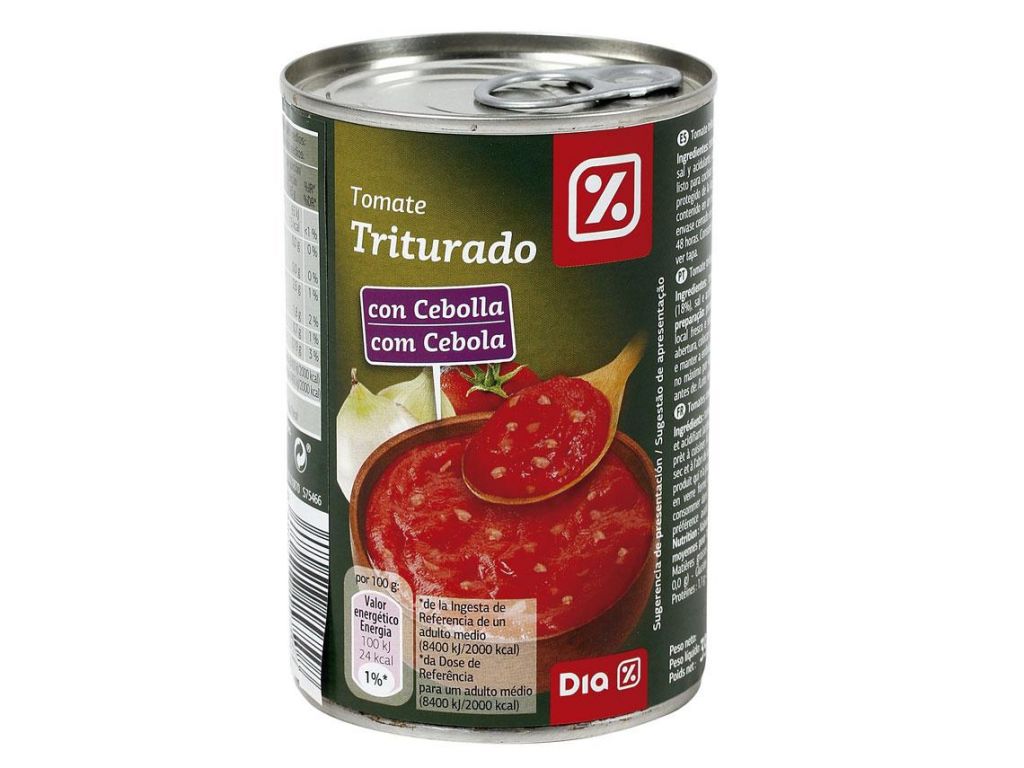 Tomate triturado con cebolla de DIA