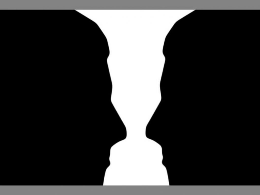 cara y jarrón ilusiones ópticas