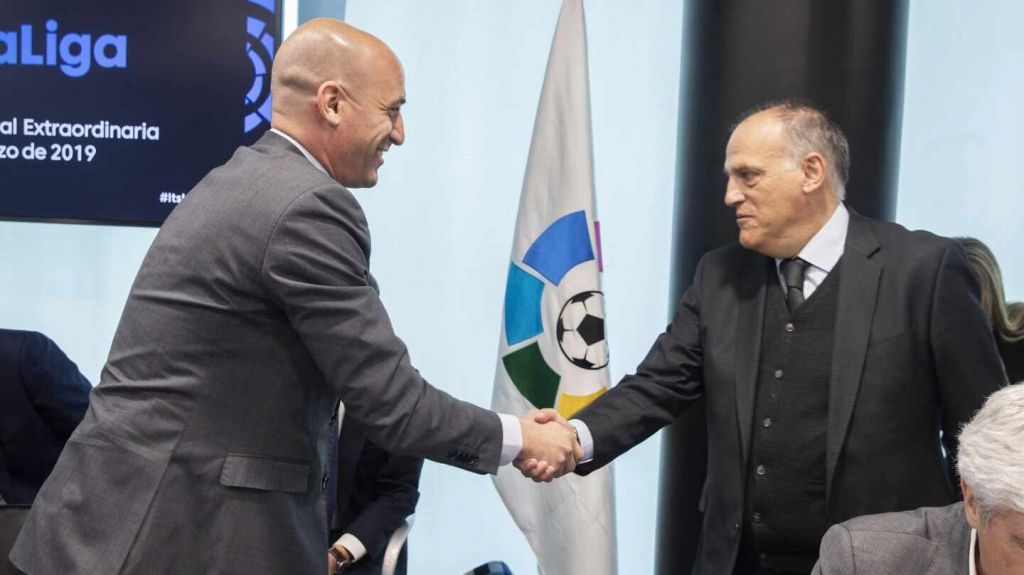 Javier Tebas Y Luis Rubiales En Una Imagen De Archivo Efe