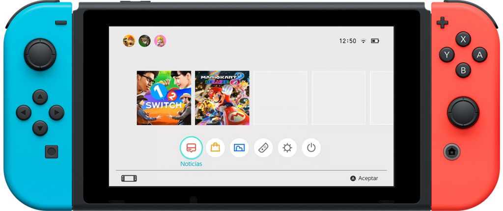 menu home nintendo