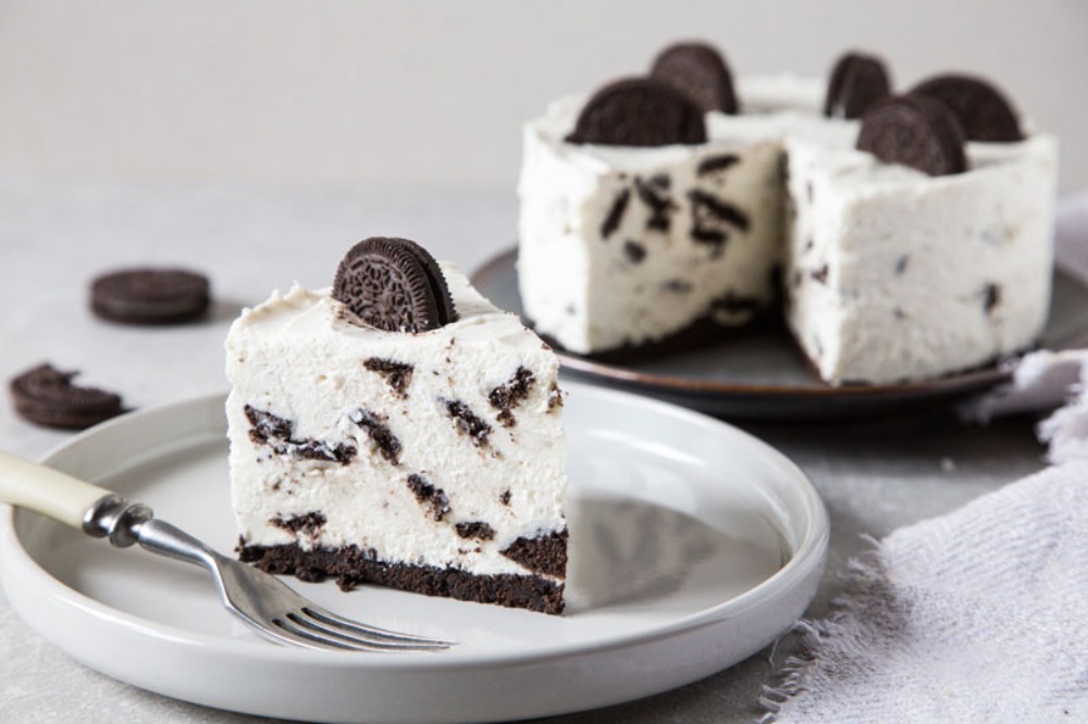 un pedazo de tarta oreo