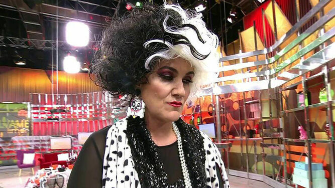 Carlota Corredera Disfrazada De Cruella De Vil (2019). Fuente: Mediaset.