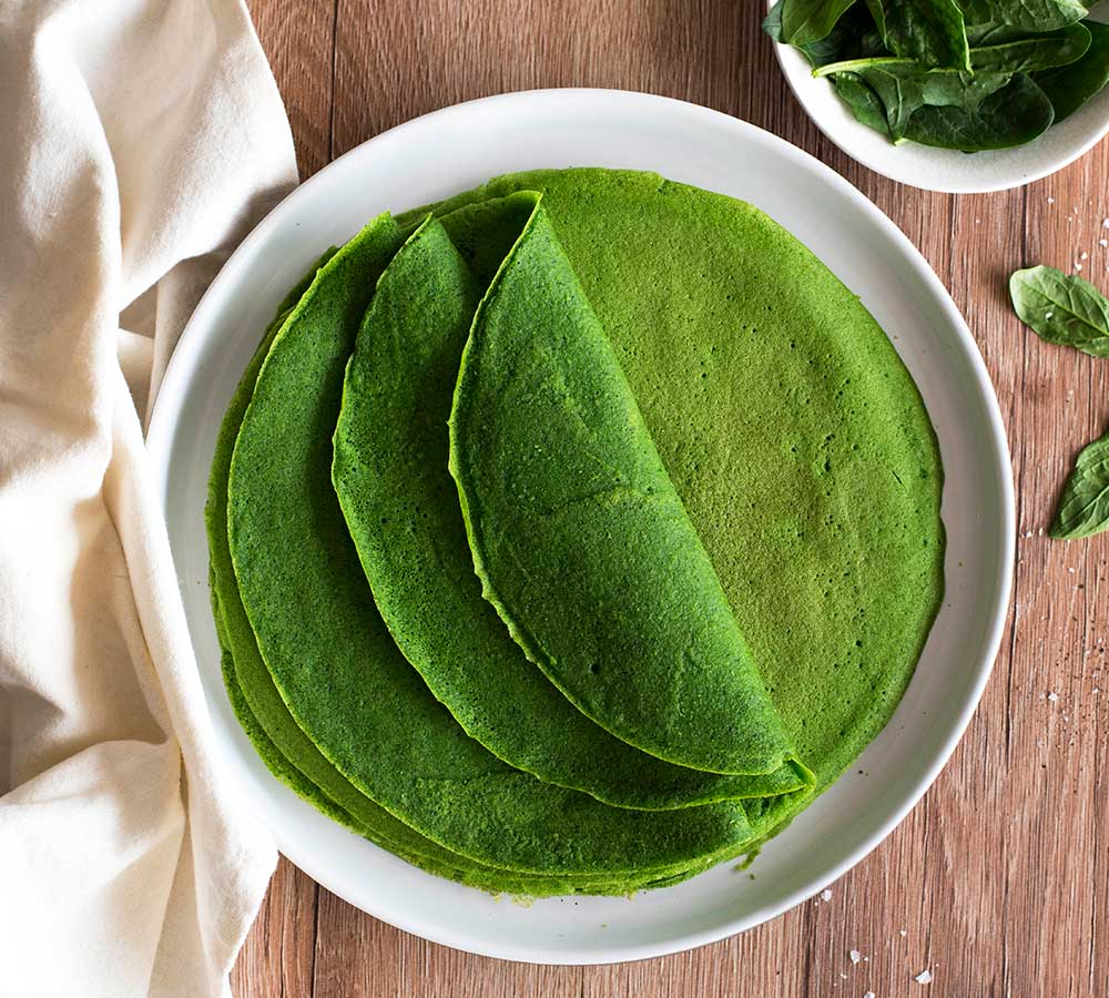 Creps de espinaca