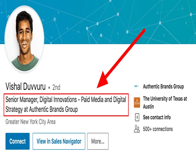 LinkedIn encabezado