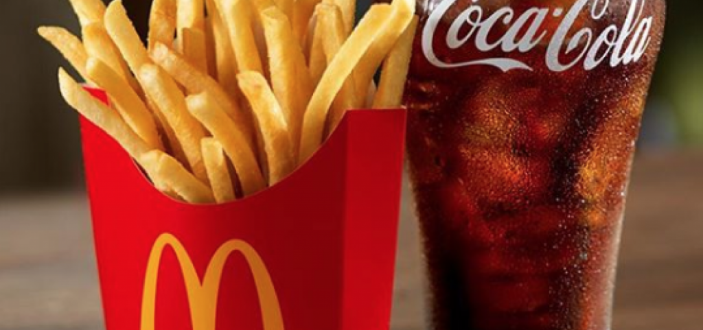 Los Niveles En Dióxido De Carbono Coca-Cola De Mcdonald'S