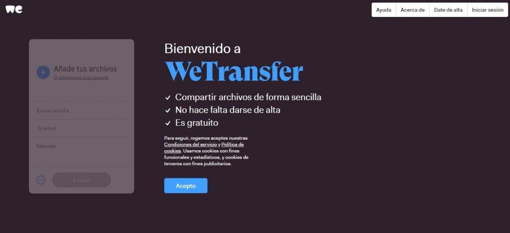 ¿Qué es Wetransfer?