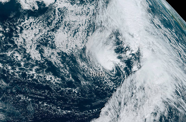 El ciclón tropical ‘Theta’ provocará en La Palma y Tenerife rachas de viento de hasta 80 km/h