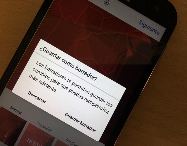 Instagram borrador Android