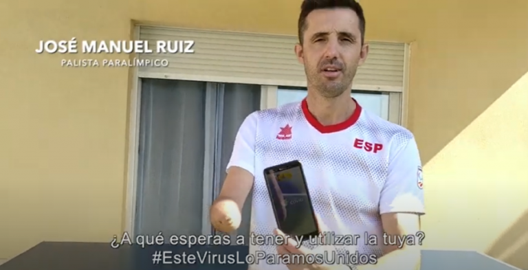 Los deportistas paralímpicos, prescriptores de la app Radar Covid