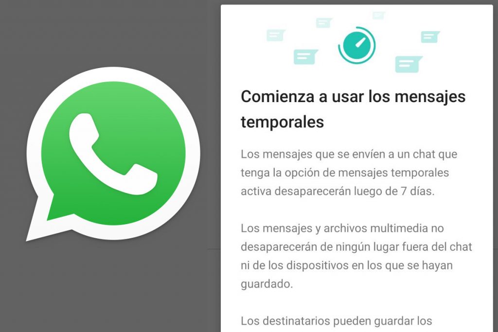 Mensajes Temporales Whatsapp