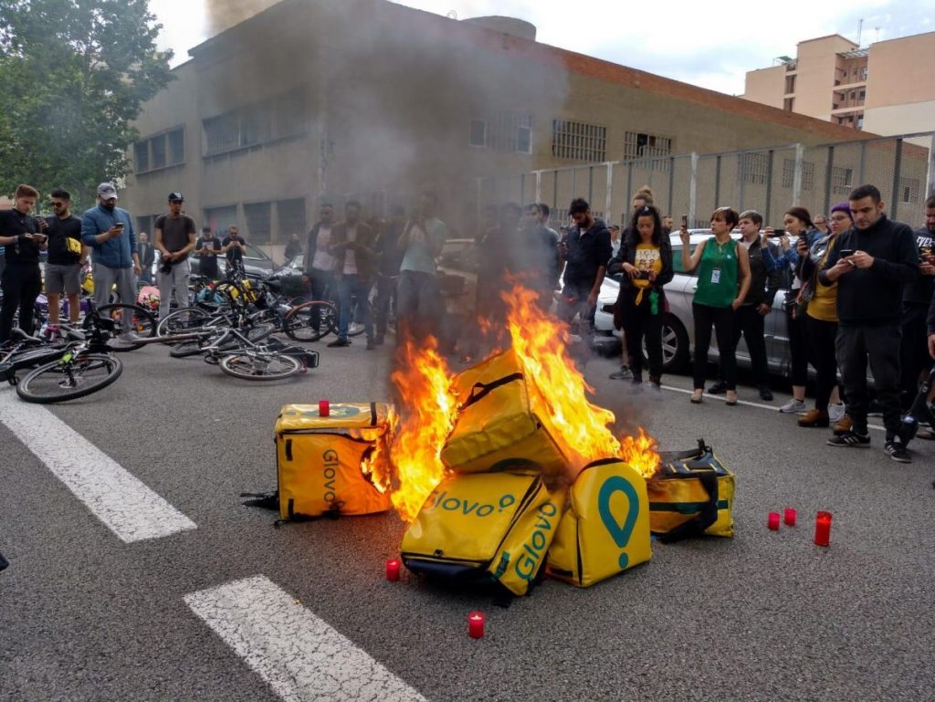 Protestas Contra Glovo