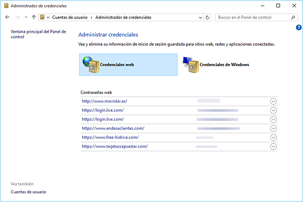 Administrador De Contraseñas De Windows 10